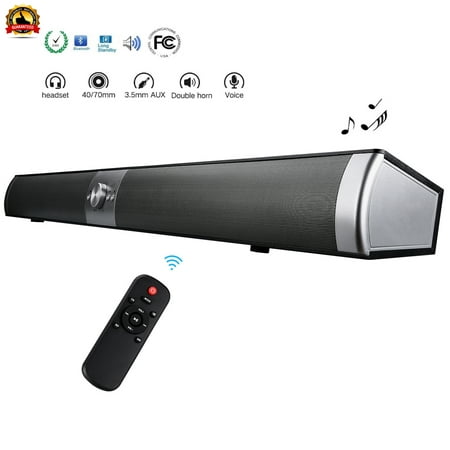 2.0 Channel BT Dolby Atmos Soundbar With Dual Neodymium Magnet Speakers, NFC, Remote Control, Coaxial Compatible, Multifunctional Home Theater Soundbar Support TV With AUX/RCA (Best Sounding Coaxial Speakers)