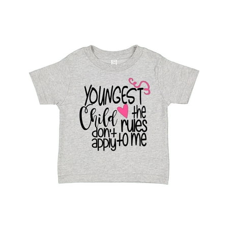 

Inktastic Youngest Child the Rules Don t Apply to Me Boys or Girls Toddler T-Shirt