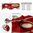 thumbnail image 6 of Geometric Red Tie Up Valance Curtains for Windows, Kitchen Curtains Window Treatments, Boho Retro Abstract Circle Black Green Short Window Shades Valances for Bedroom Bathroom Cafe 42"x12", 6 of 8