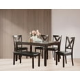 thumbnail image 3 of K-Living Scilla 6-Piece Solid Wood Dining Set ( 1 TABLE WITH 4 CHAIRS & 1 BENCH), 3 of 6