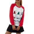 thumbnail image 5 of Nituyy Women Sweatshirt Tops, Christmas Elk/ Gnome Print Round Neck Long Sleeve Blouse, 5 of 9