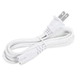 thumbnail image 3 of Uxcell 2Prong AC Power Cord 5ft 18 AWG 2Slot to C8 Female Cable Replacement White, 3 of 5