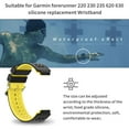 thumbnail image 4 of Watch Strap Silicone Adjustable Watch Belt with Dual Colors watch strap Replacement for Garmin, Black, Yellow, 4 of 8