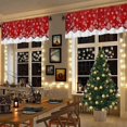 thumbnail image 6 of Christmas Window Valances Winter Snowflakes Valance Kitchen Curtains with Rod Pocket Merry Christmas Ball Ornaments Window Treatments Short Curtain Panels Decor 54" X 18", 6 of 6
