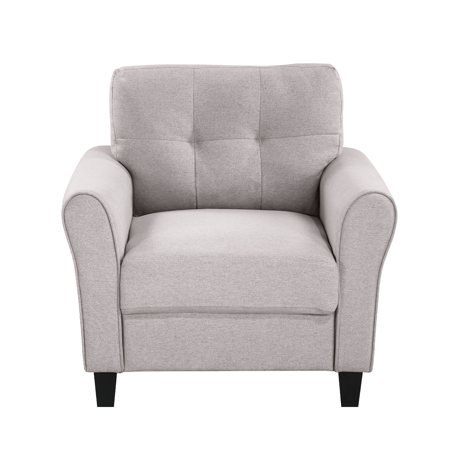 Kadyn Modern Living Room Sofa Set, 2 Piece Living Room Linen Sofa Set with 1+3-Seat Sofa, Modern Upholstered Couch Furniture for Home, Light Grey