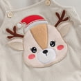 thumbnail image 5 of Okbabeha Baby Christmas Outfit Newborn Boy Girl Cute Reindeer Romper Suspender Overalls Onesie First Christmas Clothes, 5 of 7