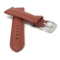 thumbnail image 3 of Bandini Extra Long (XL) 24mm Mens Italian Leather Watch Band Strap - Tan - Buffalo Pattern - Classic, 3 of 5