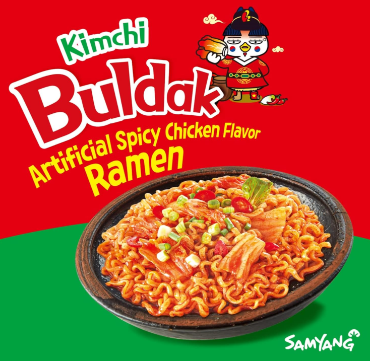 Samyang – Nouilles Buldak au Poulet Épicé (Kimchi) 135g x 5