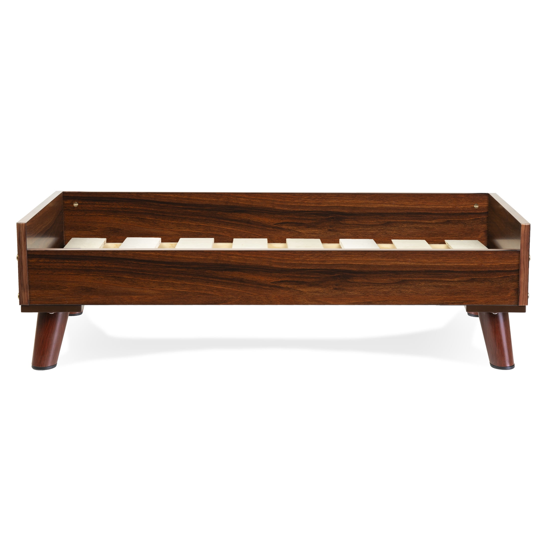 FurHaven Modern Dog & Cat Bed Frame, Walnut Veneer, Large, 1 Count