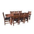thumbnail image 3 of Crafters and Weavers Arts and Crafts Solid Wood Stow Leaf Dining Table in Walnut, 3 of 3