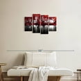 thumbnail image 2 of Elephant Stock Pop Lakeside Red Trees Wall Art - Horizontal Multi Panel Canvas - Living Room Wall Decor - Gothic Multi Panel - Red And Beige Decor - 30" x 18", 2 of 4