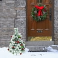 thumbnail image 4 of Gymax 2PCS Pre-Lit Snow Flocked Christmas Tree Pathway Xmas Tree w/ 8 Flash Modes, 4 of 10