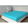 thumbnail image 3 of DNG Creations Zipper Fitted Sheet ( Includes - 1 Elastic Fitted Sheet & 2 Base Sheet has Zipper ) 100% Egyptian Cotton 12 Inch Deep Pocket (Solid Turquoise Blue - Full ), 3 of 9