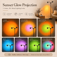 thumbnail image 4 of MEHOOM Double-Headed Floor Lamp , 360°Rotating Sunset Lamp Ambiance Comes with 7 Color Swatches, Modern Floor Stand Night Light for Living Rooms, Bedrooms & Offices, 4 of 11
