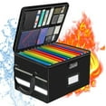 thumbnail image 4 of Foldable Fireproof File Organiser Box with , Fireproof Document File Folder Organiser Filing Box with Handle, 4 of 8