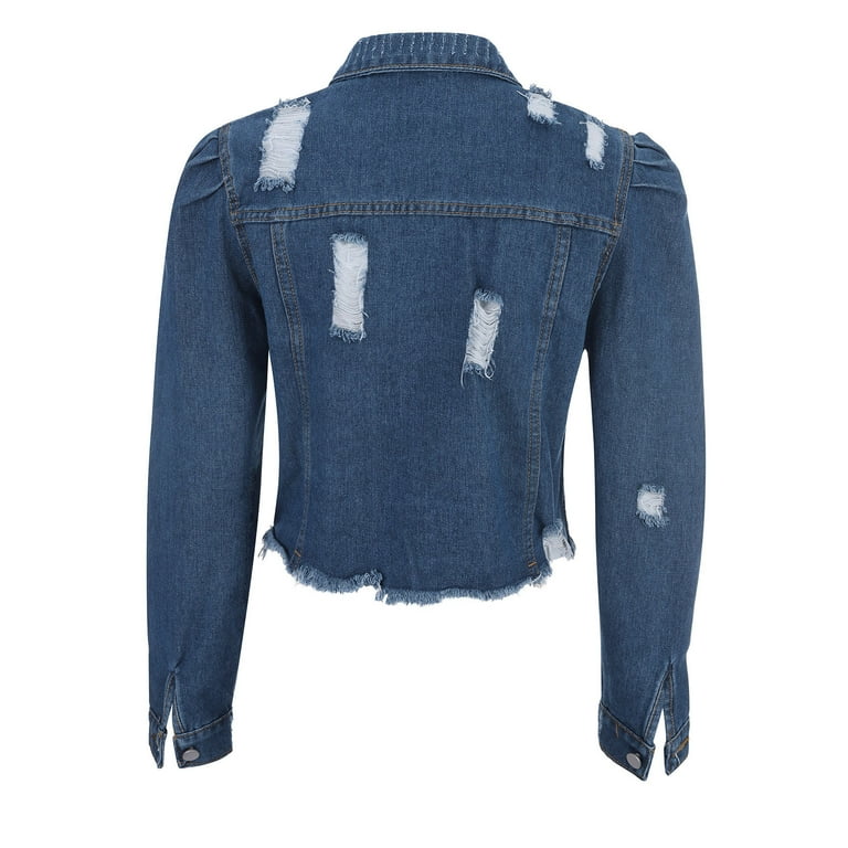 Denim swing store coat