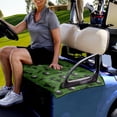 thumbnail image 3 of Xoenoiee Green Golf Pattern Golf Cart Seat Towel Protector Anti-Hot Portable Decorative Golf Cart Cover Universal for Most 2-Person Seats Club Car Accessories, 3 of 5