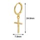 thumbnail image 5 of Pendiente de aro de circonita Yashi oro, 5 of 5
