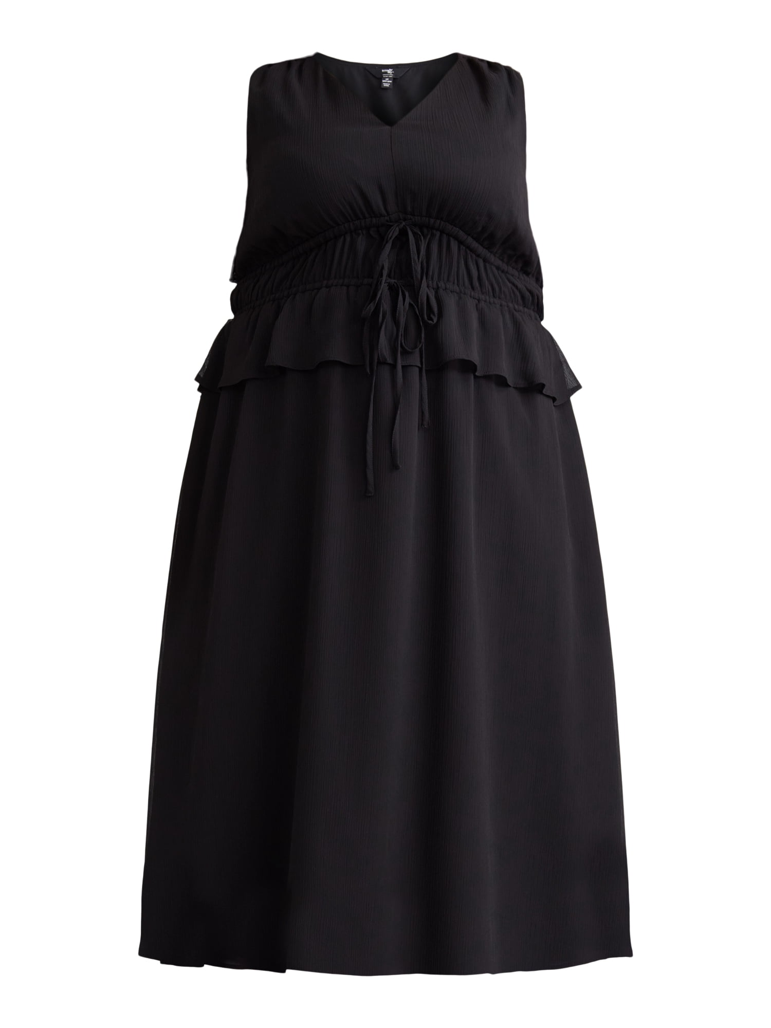 Terra & Sky Women's Plus Peplum Midi Dress, Sizes 0X-4X