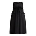 thumbnail image 3 of Terra & Sky Women's Plus Peplum Midi Dress, Sizes 0X-4X, 3 of 4