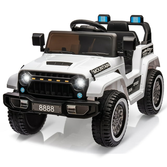 CazToi Dual Powerful 35W Motors 12V Kids Ride on Truck Car with Remote Control & Spring Suspension