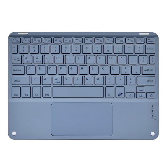 GJX Wireless Bluetooth Touchpad Keyboard, Compatible with Windows/Mac/iOS/Android, Universal for Phones and PCs (blue)