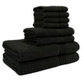 thumbnail image 2 of Hurbane Home 100% Cotton Luxury Bath Towel Set for Bathroom - 8 Piece - Black, 2 of 6