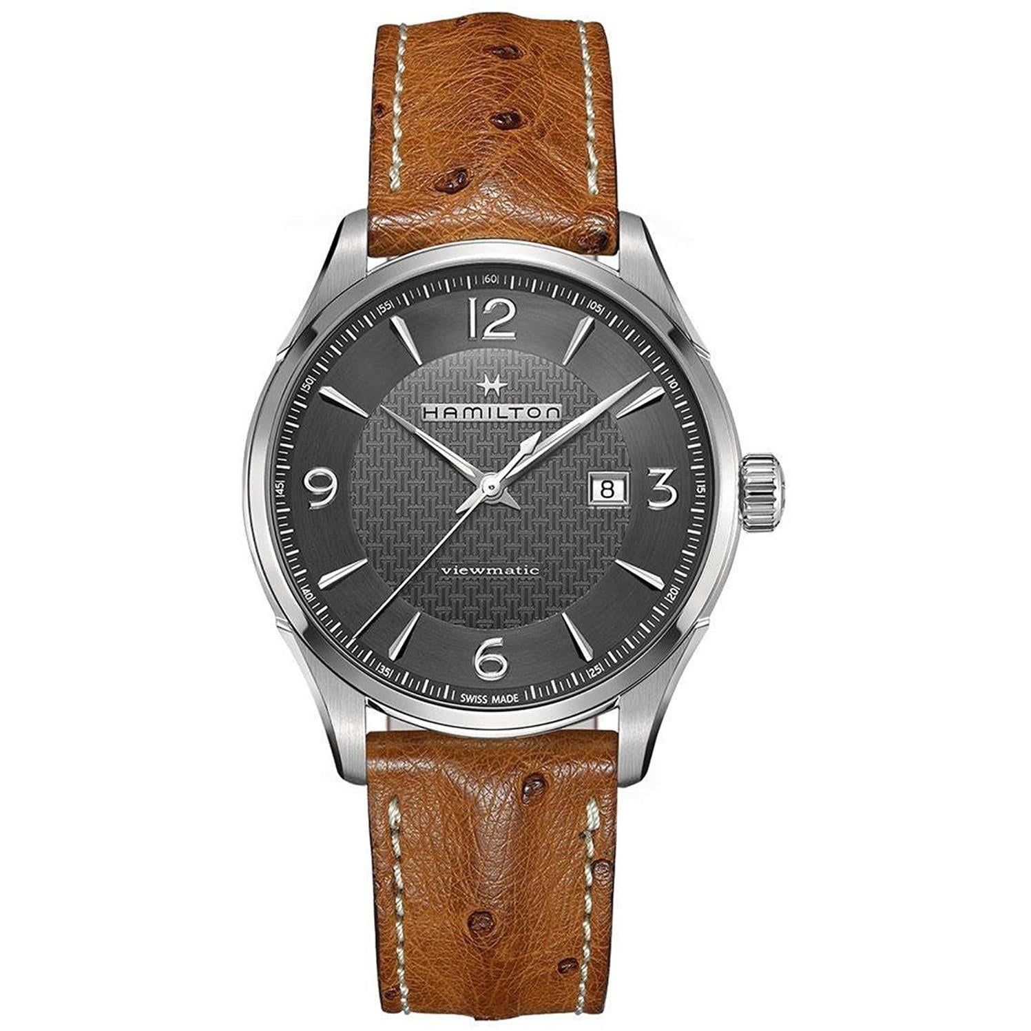 Hamilton Men's 44mm Brown Leather Band Steel Case Sapphire Crystal