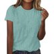 thumbnail image 1 of Blusas para las Mujeres Casual Impreso Cuello Redondo Suéter Manga Corta Blusa, Ligero Casual Top, 1 of 4