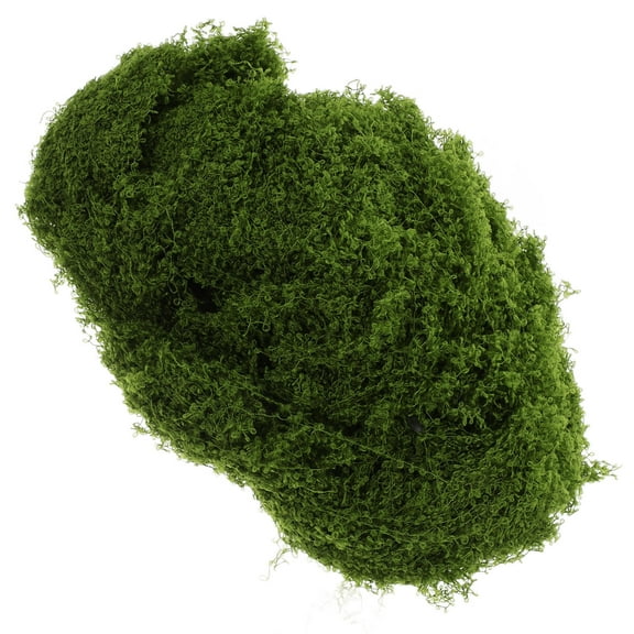 LOLIPPYY Dark Green Artificial Moss for Craft Projects, Easy Care Polyester Moss, 4.5oz Decoration Material