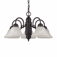 thumbnail image 6 of Design House Millbridge 5-Light Traditional Indoor Dimmable Chandelier with Clear Ribbed Glass, Oil Rubbed Bronze, 6 of 14