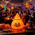 thumbnail image 2 of Tryvkinvive Halloween Pumpkin Decorations, Pumpkin Light with Witch Hat, Light Up Pumpkin Decorations Set of 4,Halloween Decorations Indoor for Tabletop Mantel Party Home Decor, 2 of 8
