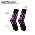 thumbnail image 2 of Rateoe Mardi Gras with Flamingo Pattern Children's Socks, Socks Gifts ,kids Crew Soft Cotton Socks , Moisture-Wicking, Durable, Ideal for Daily Wear & Sports, 2 of 5
