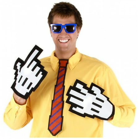 Pixel-8 Glasses Adult Costume Accessory Blue