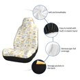 thumbnail image 6 of Salouo Rabbit And Milk Tea Pattern Car Seat Covers,Universal Car Seat Protectors Easy to Install Car Cover Car Accessories Auto/rucks/Van/SUV-1, 6 of 9