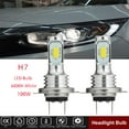 thumbnail image 2 of Pair COB Motorcycle H7 New LED Headlight Bulbs White 6000K VS 35W HID Xenon, 2 of 5