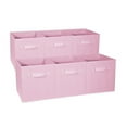 thumbnail image 3 of AQITTI Home Textile Cube Storage 6 Pack Foldable Storage With Labels Nonwoven Fabric Cloth Storage Boxs Drawer Basket Closet Organizer Clothes Toys Organizer Containers for Nursery Office, 3 of 5