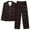 Brown, variant on Aofany Pajamas Set for Women Long Sleeve Sleepwear Button Down Nightwear with Long Pants Soft Comfy Stripes Pjs Lounge Set