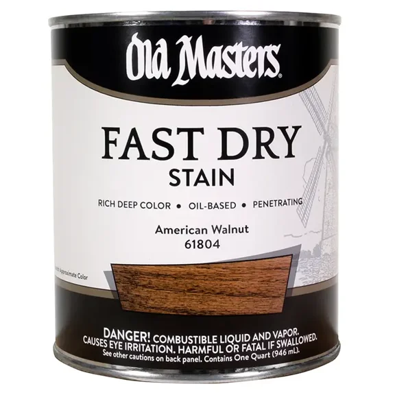 qt Old Masters 61804 American Walnut Fast Dry Stain Interior Oil-Based Wood Stain