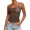 Brown, variant on Women's Fitted Camisole Tank Top with Removable Bra Pads, Adjustable Spaghetti Straps, High Stretch Breathable Sleeveless Double Lined Cami for Workout Daily Loungewear
