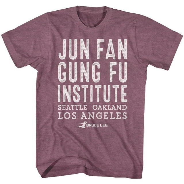 Bruce Lee T-Shirt pour Adulte Simple Léger Bourgogne Chiné 3TG