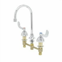 T&S Brass - Medical Faucet, 8'' Centers, Swivel Gooseneck, VR 0.5 GPM Non-Aerated, 4'' Wrist Action