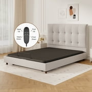 FitStand S2 Adjustable Bed Frame, 600 lbs Load Capacity, Adjustable Bed Legs, Oxford Fabric Bedspread, Wired Remote, Whisper-Quiet Durable Motor & Mattress Holder, Easy 3-Step Assembly, Queen