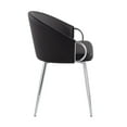 thumbnail image 6 of Silver Orchid  Battista Silver Upholstered Chair Black Faux Leather, 6 of 7