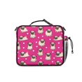thumbnail image 3 of Pug and Hearts Pink Pattern Insulated Lunch Bag with Shoulder Strap and Bottle Holder,Bento School Lunch Bag Box,11x9.5x3.5 Inches, 3 of 5