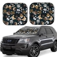 thumbnail image 6 of Kdxio Dogs Print 2-Piece Sun Shade Front Windshield - Foldable Car Front Window Sunshades For Most Sedans Suv Truck, 6 of 6