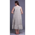 thumbnail image 2 of Bimba Chemises de Nuit en Coton Imprimé à Pois Papillon pour Femmes, Robe de Nuit Sans Manches, Robe Maxi TG, 2 of 6
