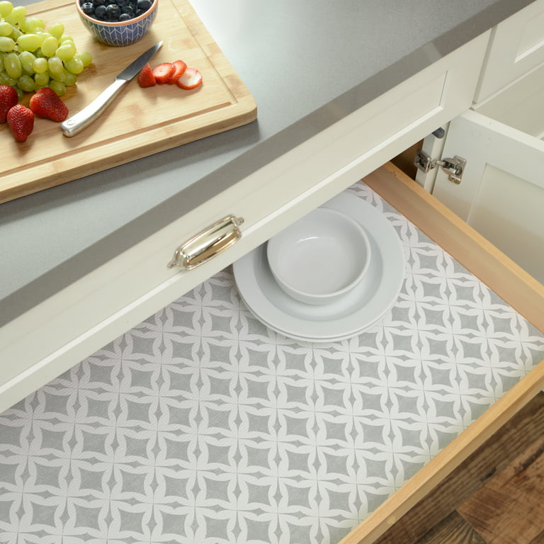Non-slip drawer liner - Anthracite - Chequered Pattern - 1RM - Furnica