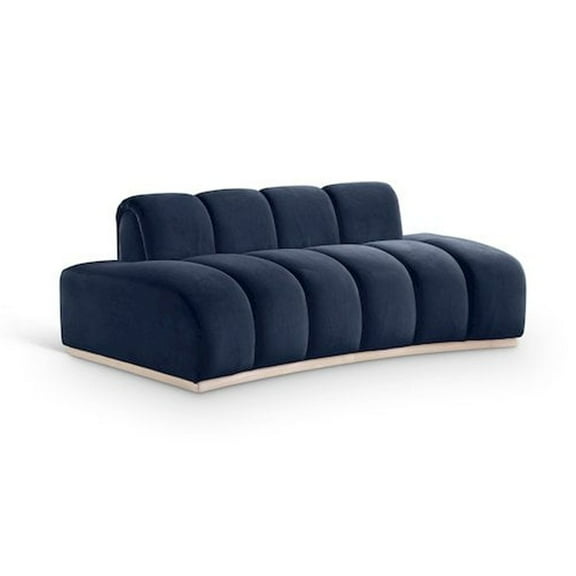 Meridian Furniture Jace Navy Velvet Loveseat