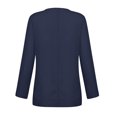 thumbnail image 4 of Ichuanyi Women Casual Floral Print Long Sleeve Button O-Neck Loose T-Shirt Top Blouse, 4 of 9